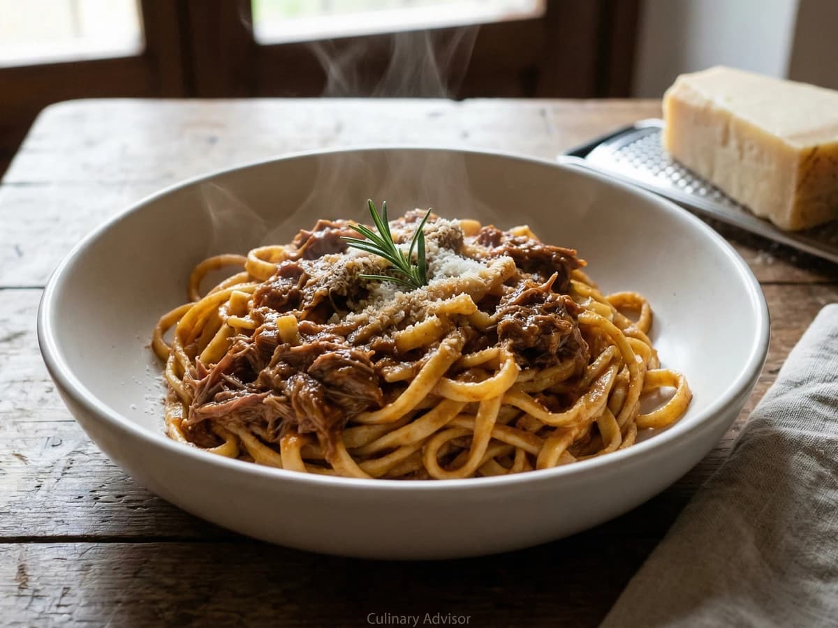 Maccheroni alla Chitarra con Ragù d'Agnello