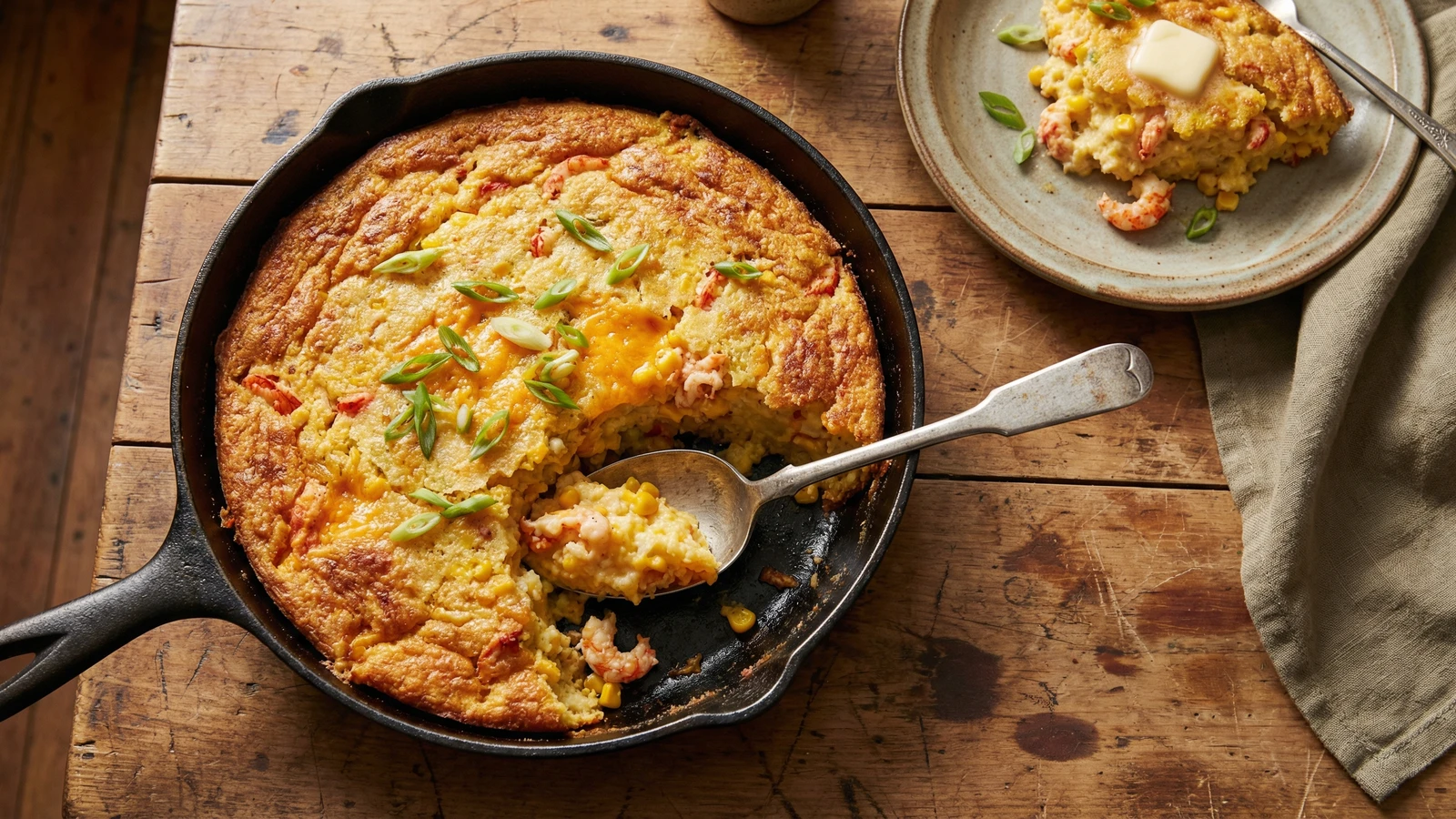 Crawfish Corn Spoonbread