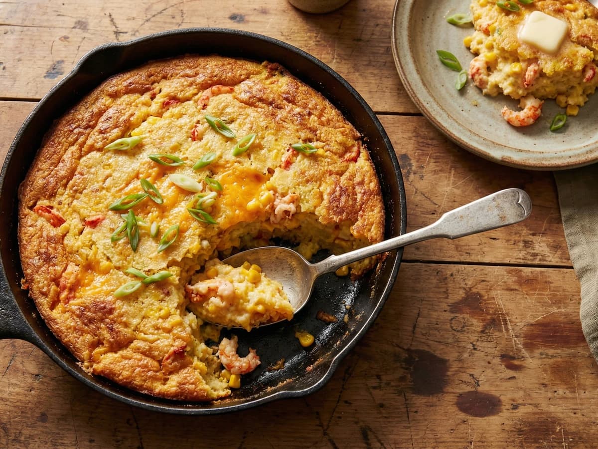 Crawfish Corn Spoonbread
