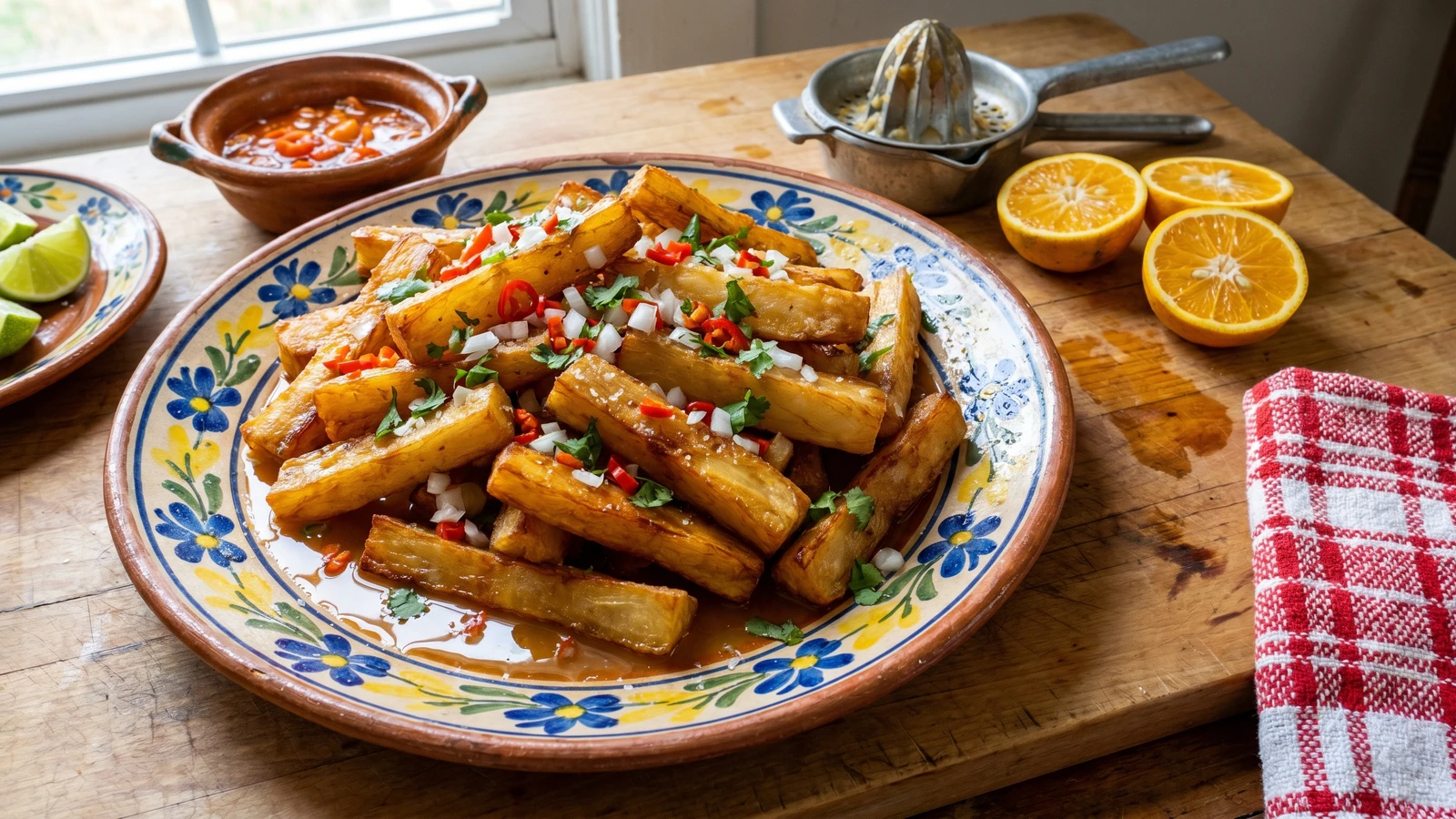 Yuca Frita con Naranja Agria