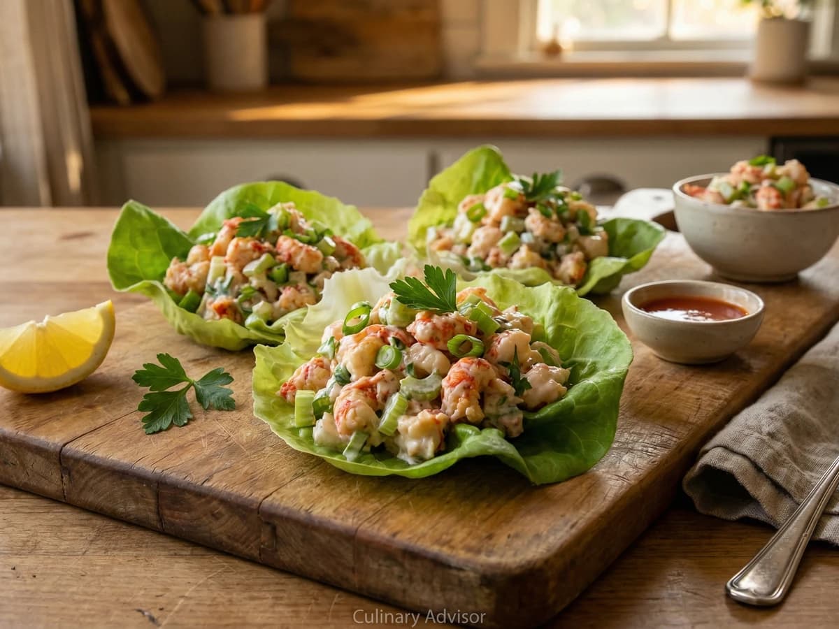 Crawfish Salad Lettuce Wraps
