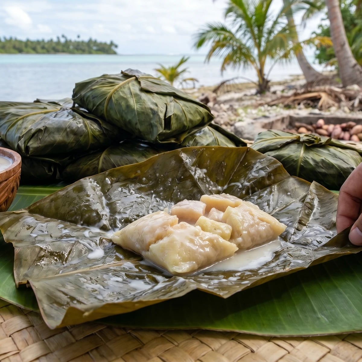 Lukau (Tokelauan Taro-Leaf Parcel in Coconut Cream)