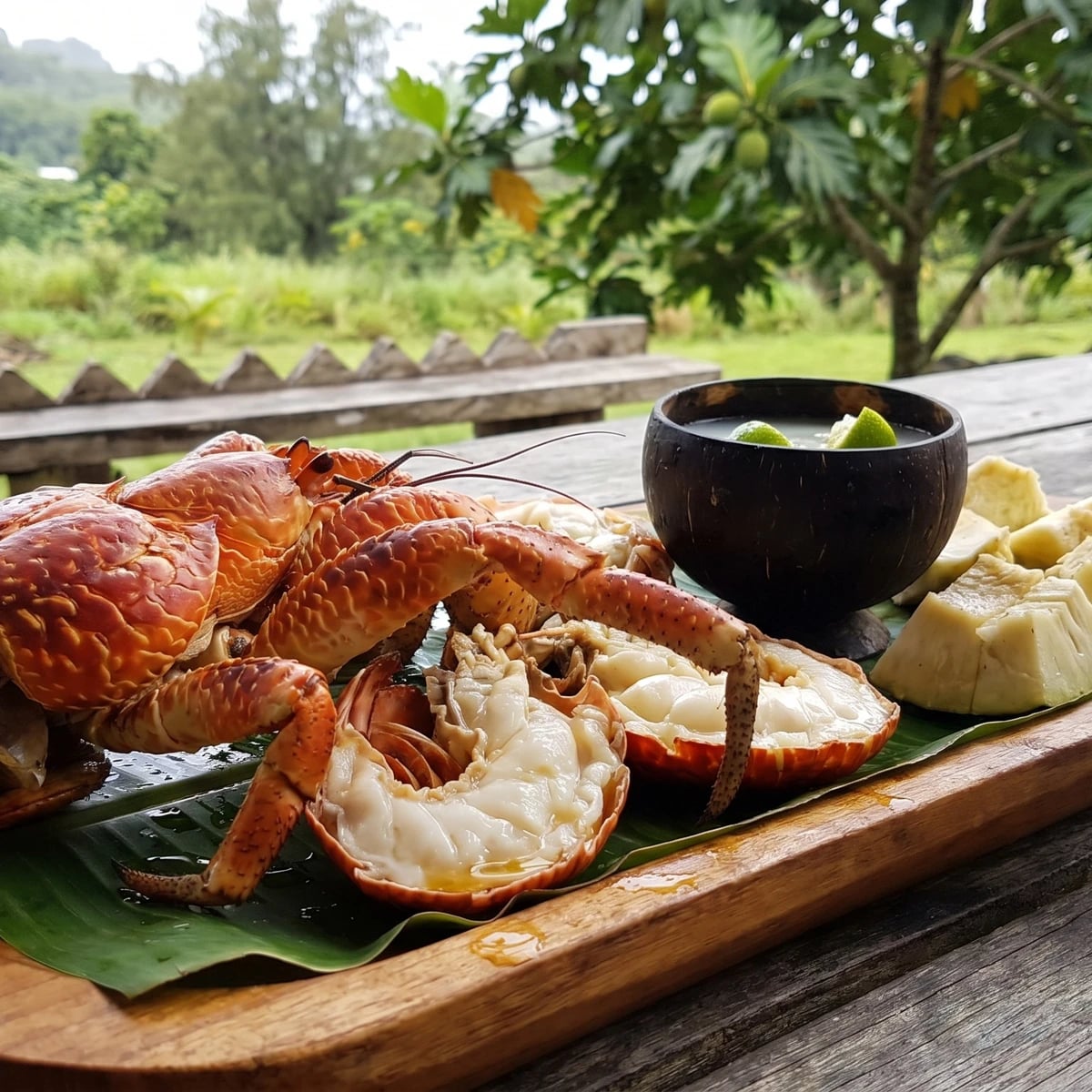 Kaveu (Marquesan Boiled Coconut Crab from Henua ʻEnana)