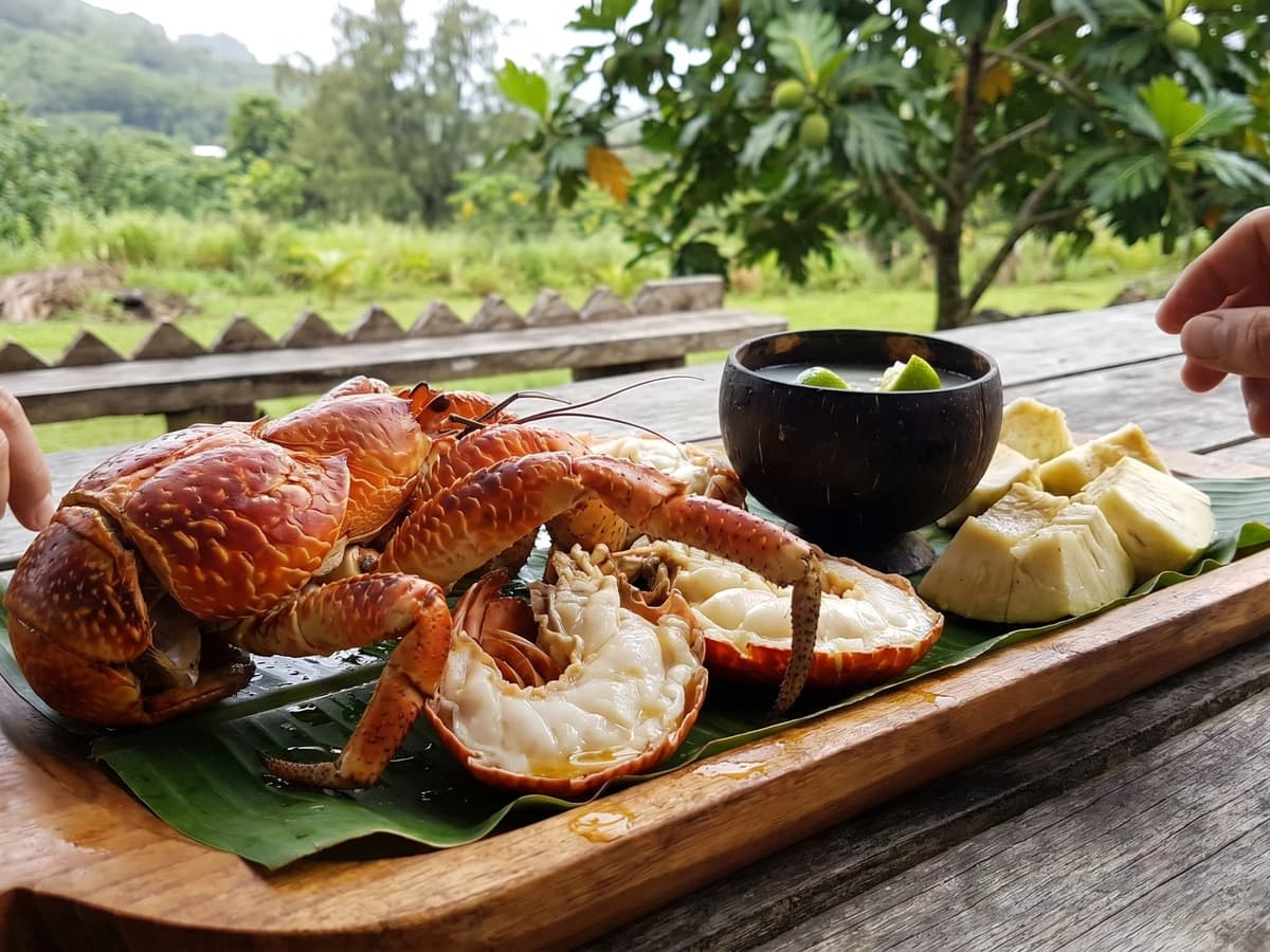 Kaveu (Marquesan Boiled Coconut Crab from Henua ʻEnana) - Chef Makoa