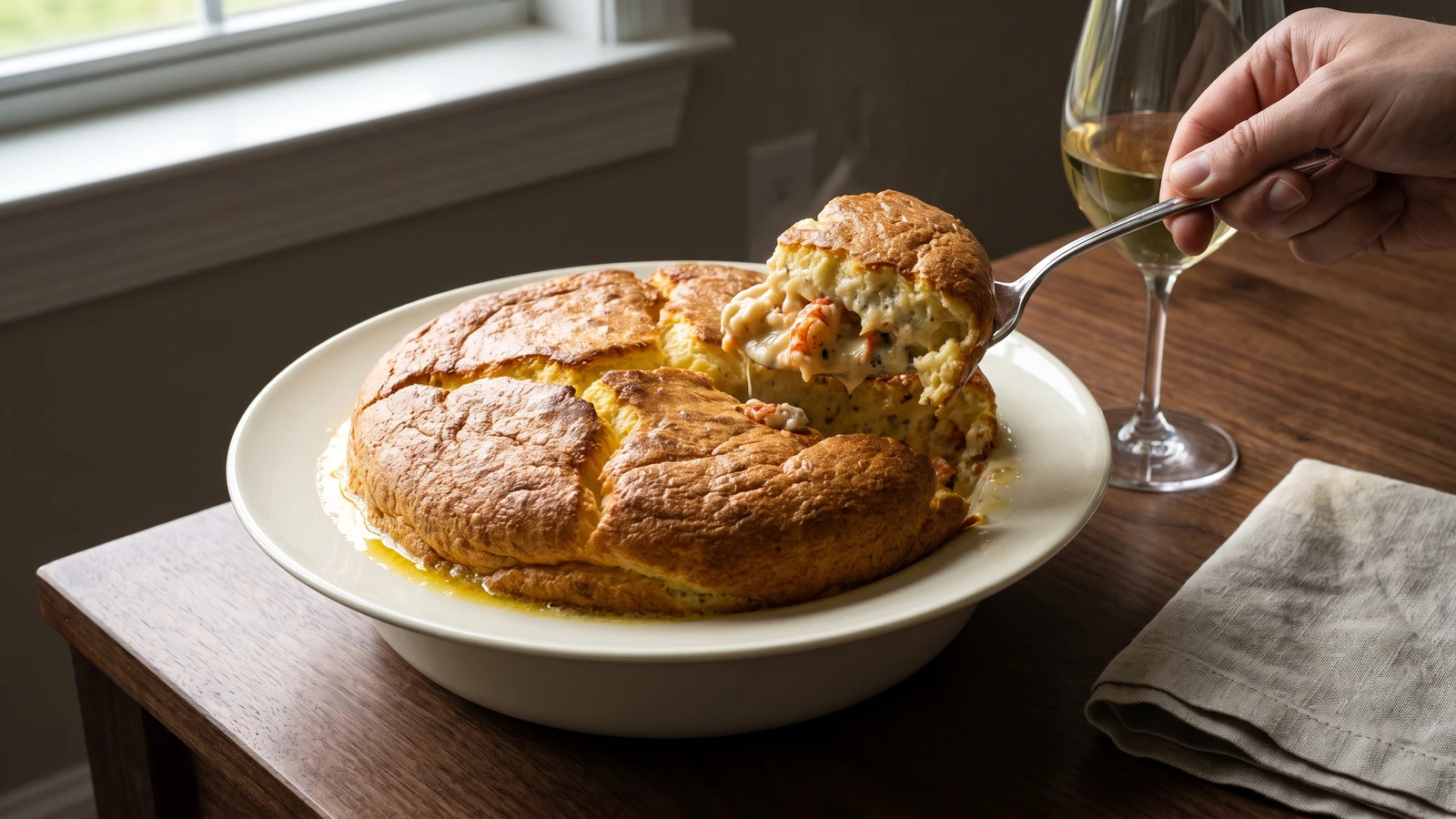 Soufflé d’Écrevisses à la Florentine
