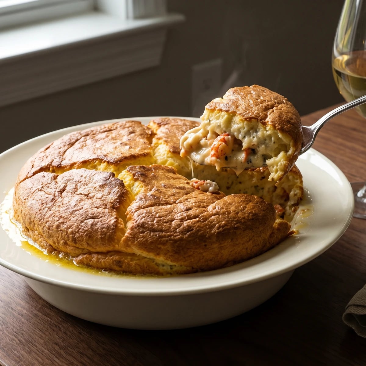 Soufflé d’Écrevisses à la Florentine