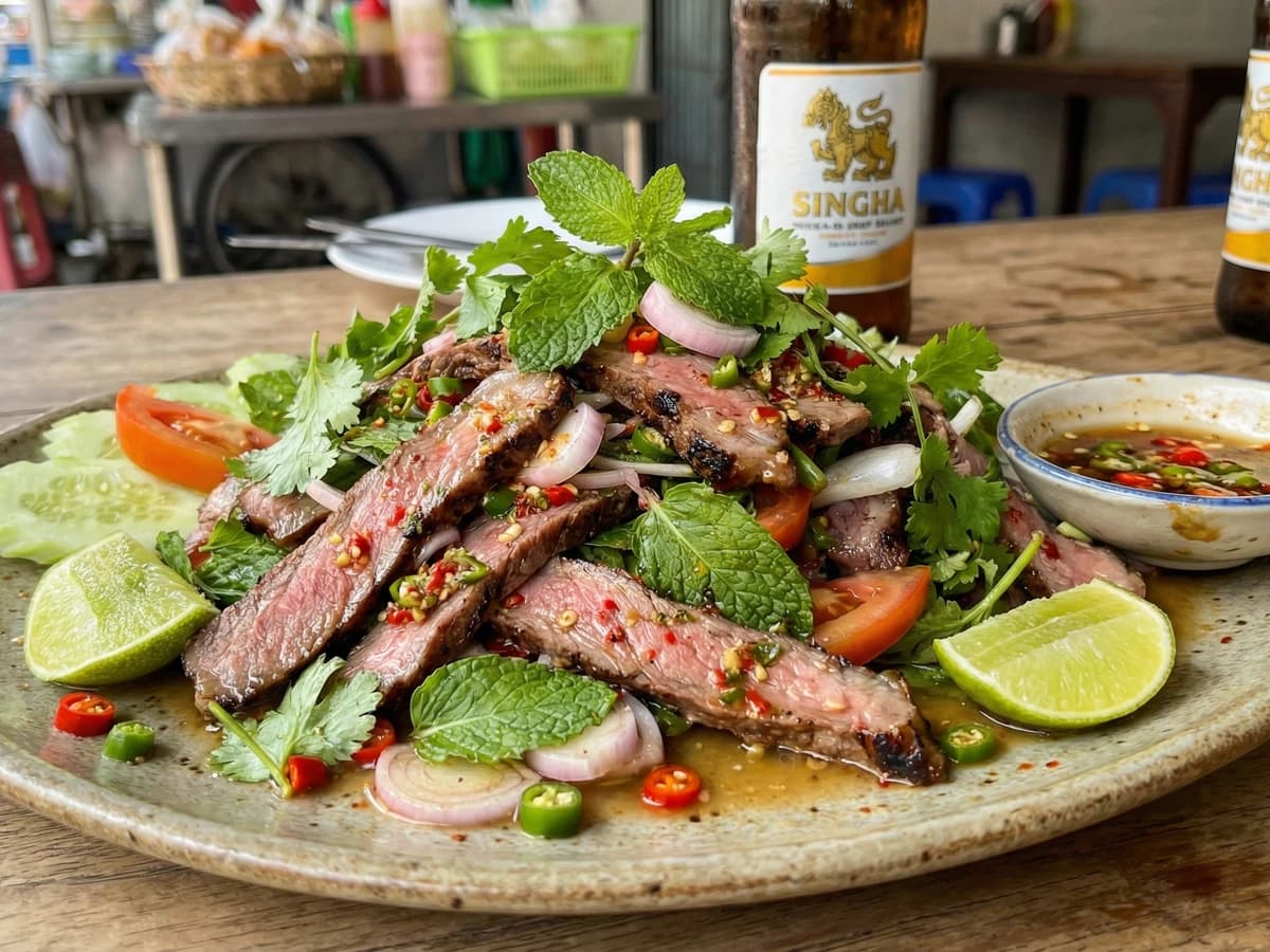 Grilled Beef Salad (Yam Nua) - Chef Fai