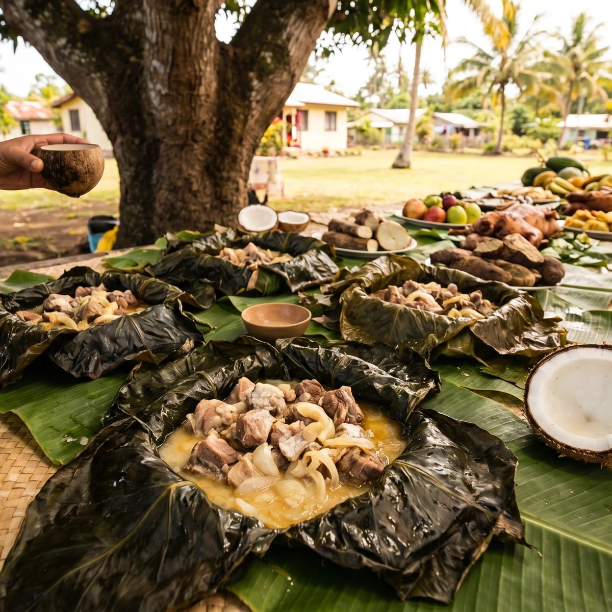 Lū Sipi (Tongan Taro Leaves with Mutton)