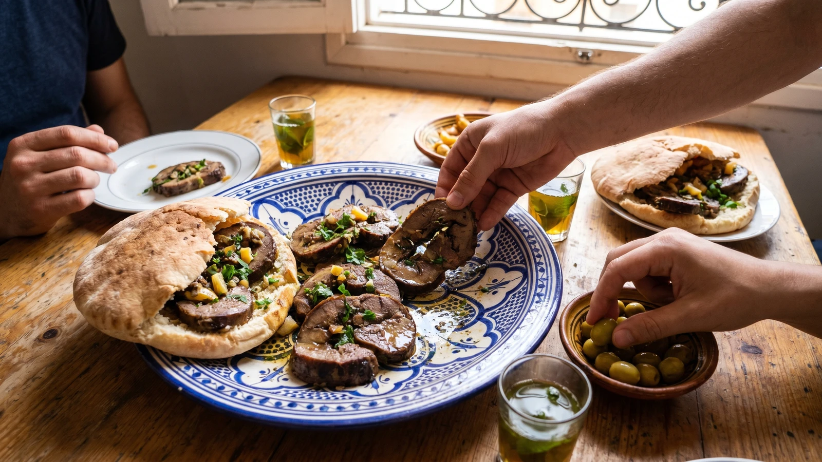 Tihane (Stuffed Moroccan Spleen Sandwich)