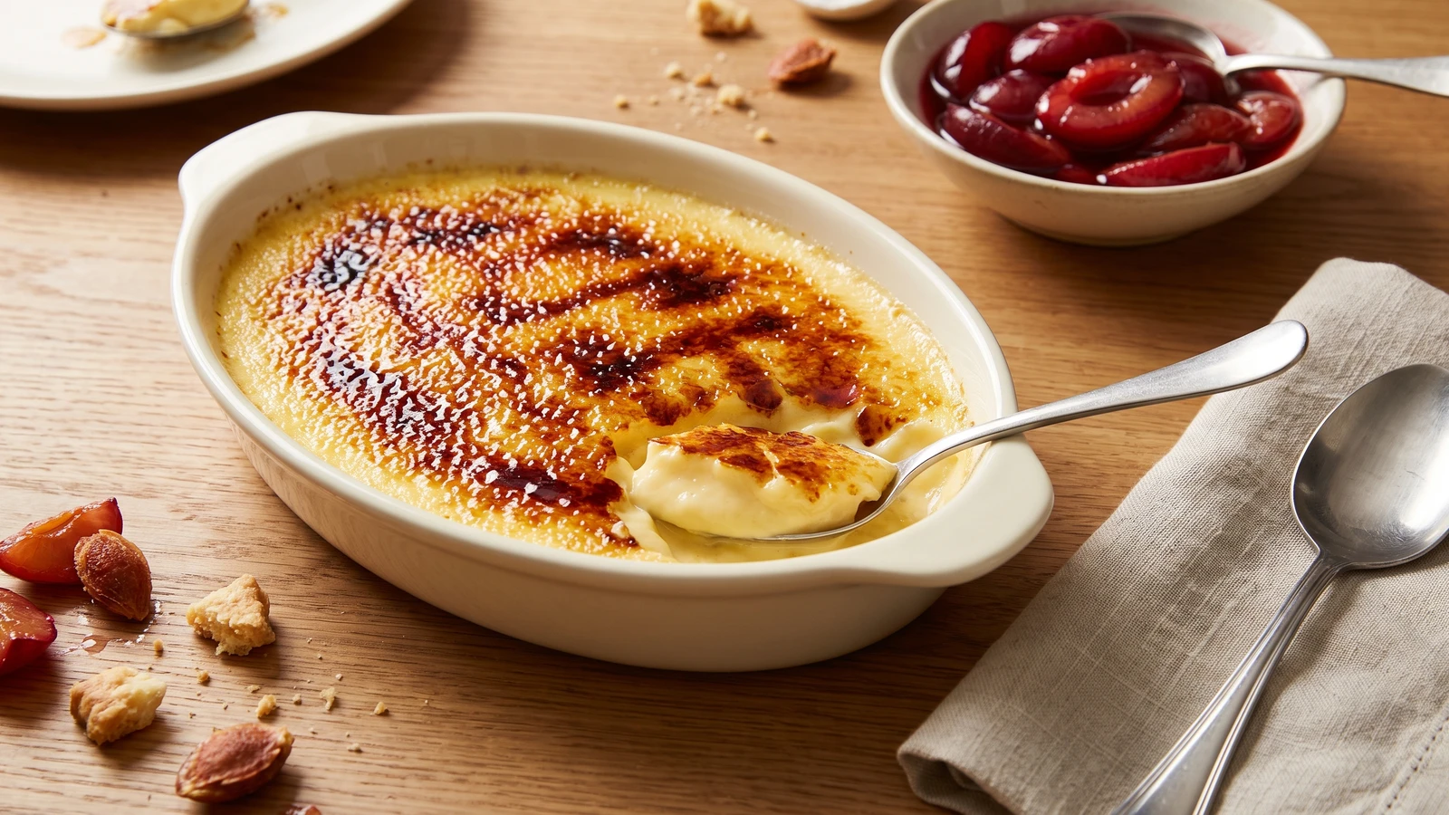 Dished English Custard (for Stewed Fruit)