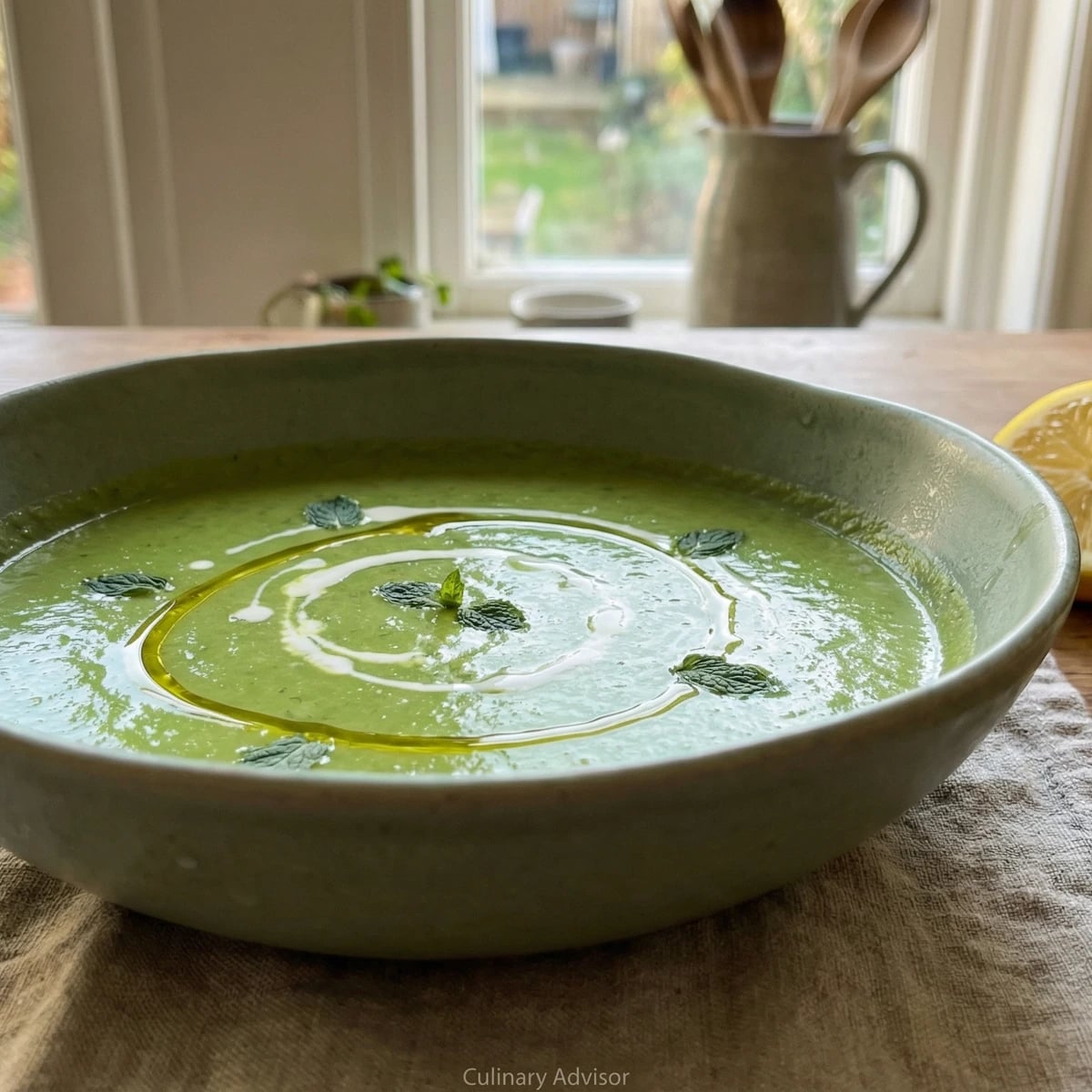 Chilled Pea and Mint Soup