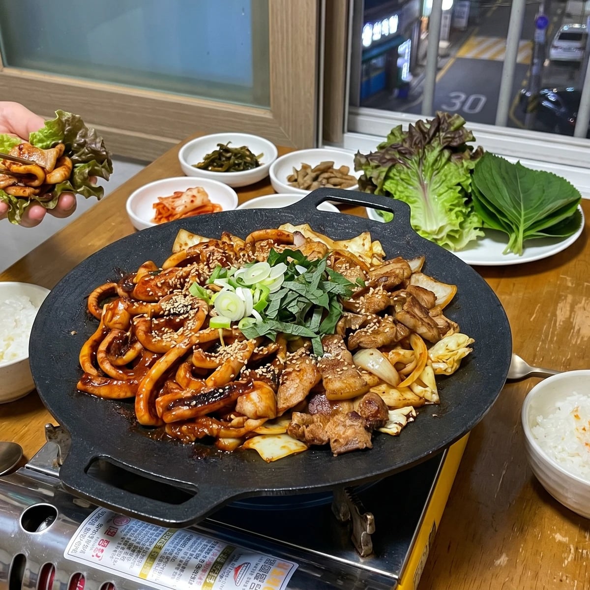 Osam-bulgogi (오삼불고기, Squid and Pork Belly Stir-Fry)
