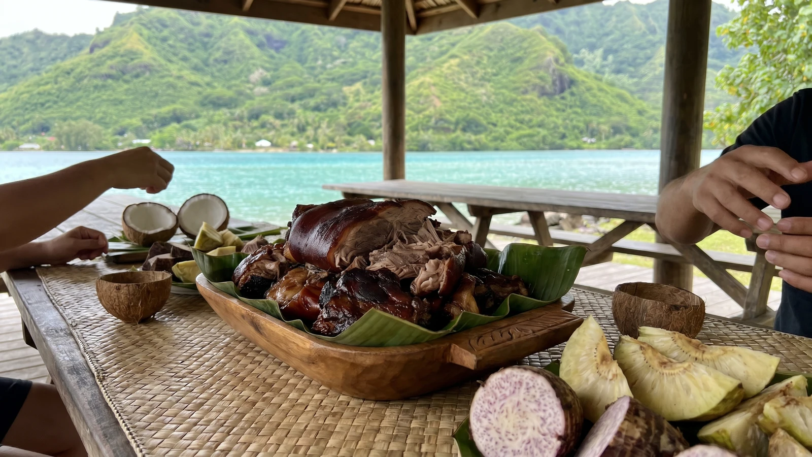 Ahimaʻa Puaʻa (Tahitian Earth-Oven Pork)