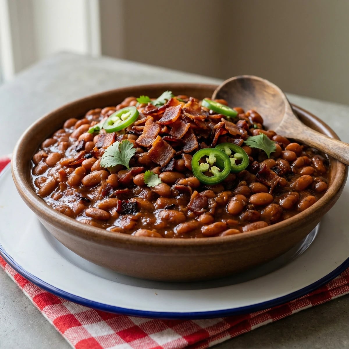 Smoky Texas-Style Baked Pinto Beans