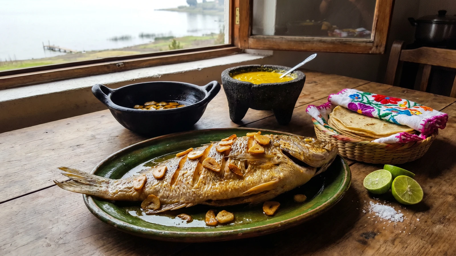 Pescado Blanco al Mojo de Ajo de Pátzcuaro