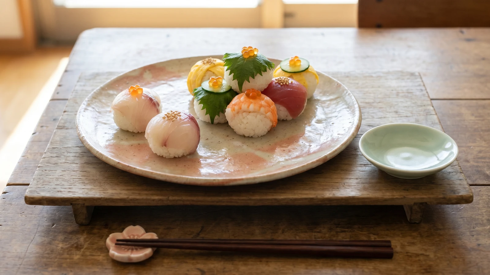 Temarizushi (手まり寿司, ball-shaped sushi)