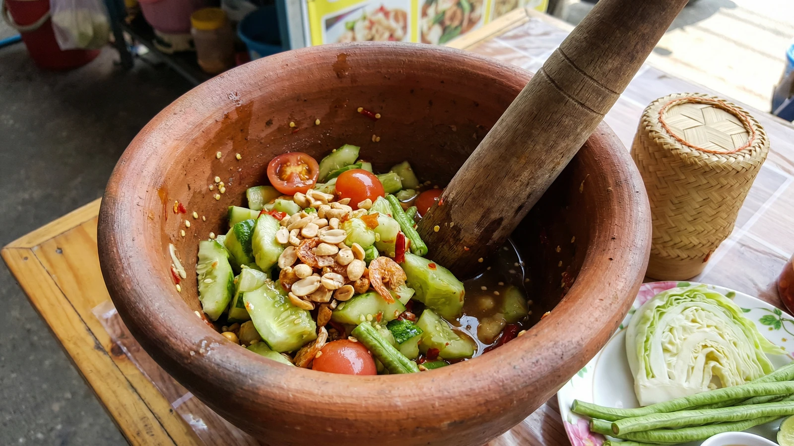 Cucumber Pounded Salad (Tam Taeng)