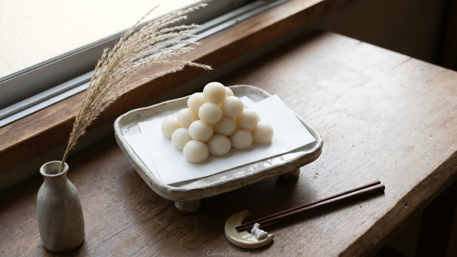 Tsukimi Dango (月見団子, harvest moon rice dumplings)