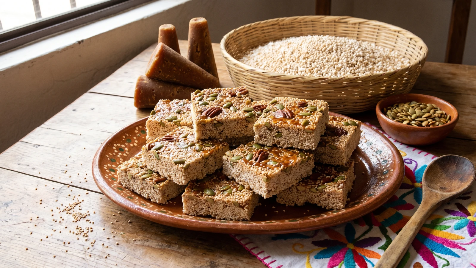 Alegrías Queretanas de Amaranto y Piloncillo