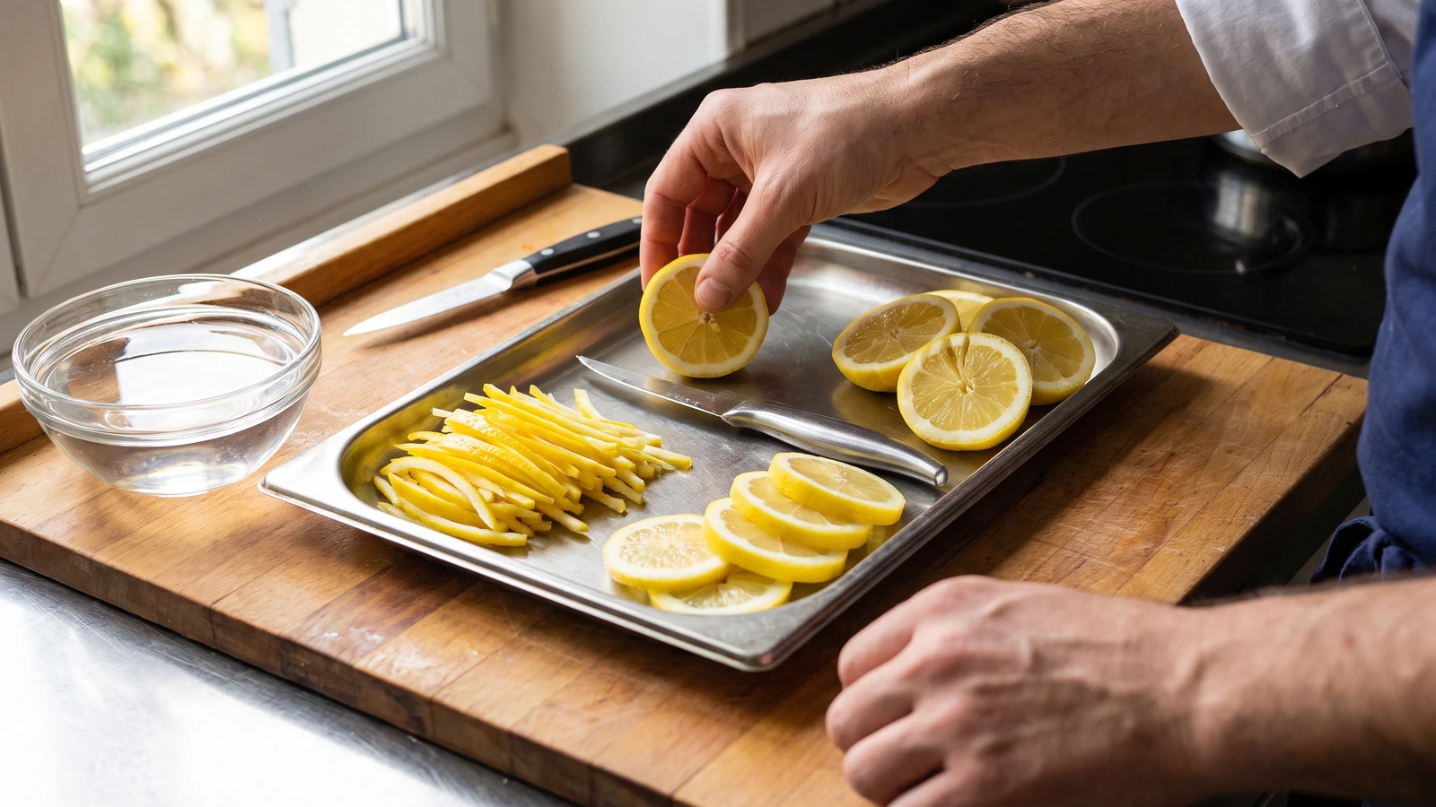 Peeled, Channelled, and Zested Lemons
