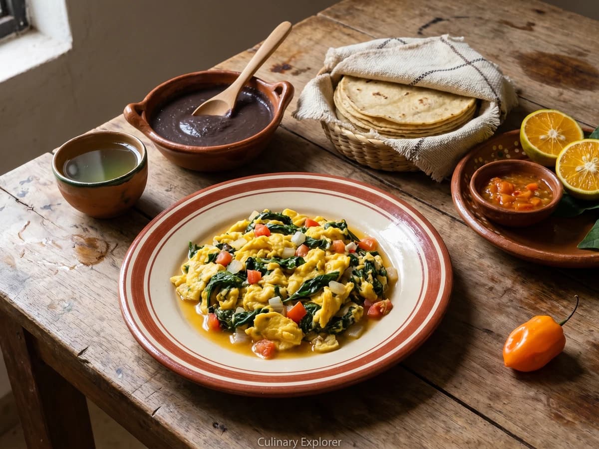 Huevos con Chaya Yucatecos