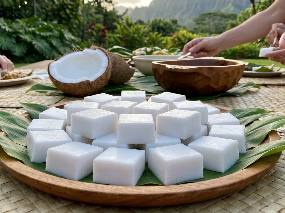 Haupia (Hawaiian Coconut Pudding) - Chef Makoa