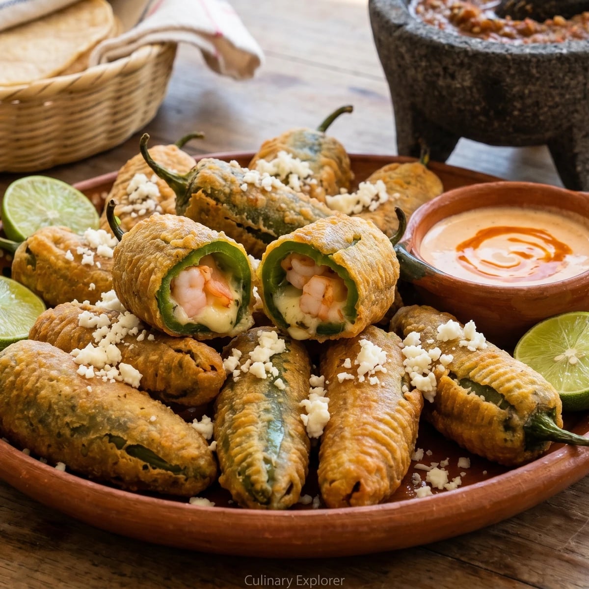 Toritos de Jalapeño Rellenos de Camarón