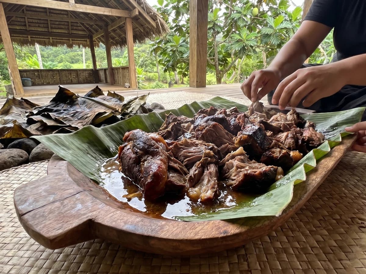 Puaʻa Umu (Sāmoan Umu-Roasted Pork, Oven Adapted) - Chef Makoa