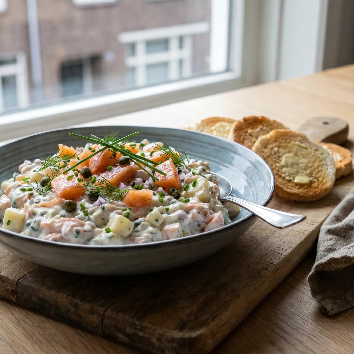 Zalmsalade (Dutch Smoked Salmon Salad)