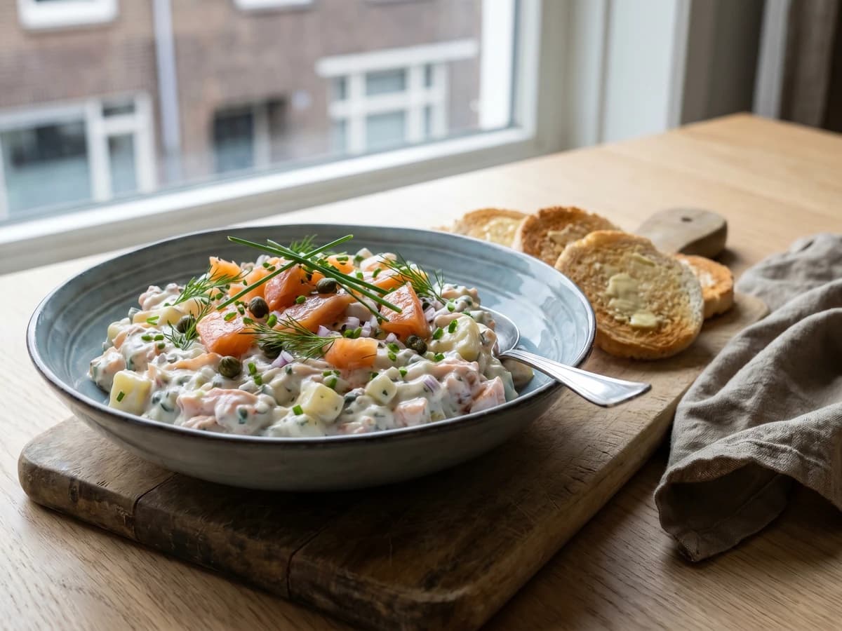 Zalmsalade (Dutch Smoked Salmon Salad) - Chef Joost
