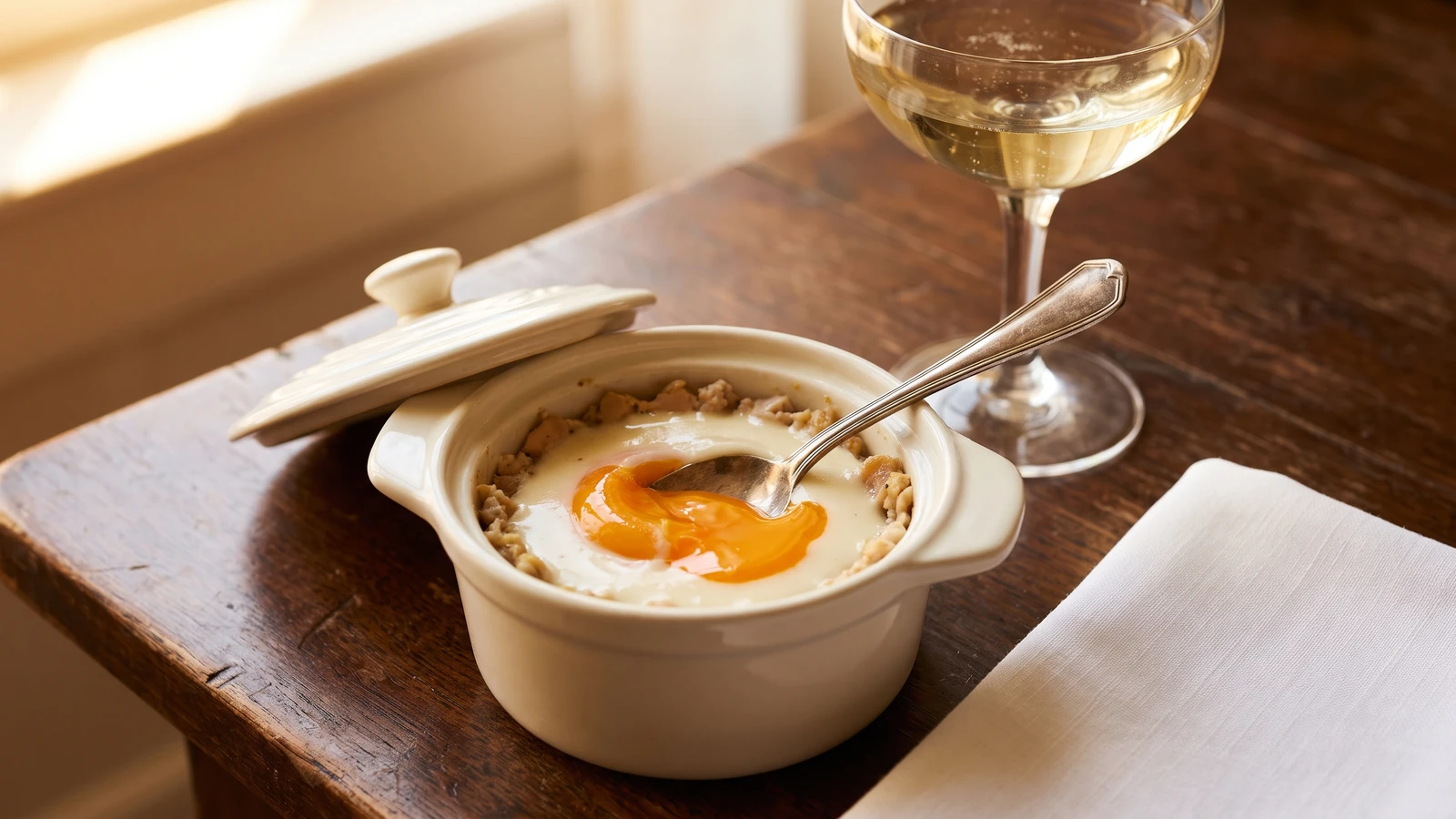 Eggs en Cocotte à la Jeannette