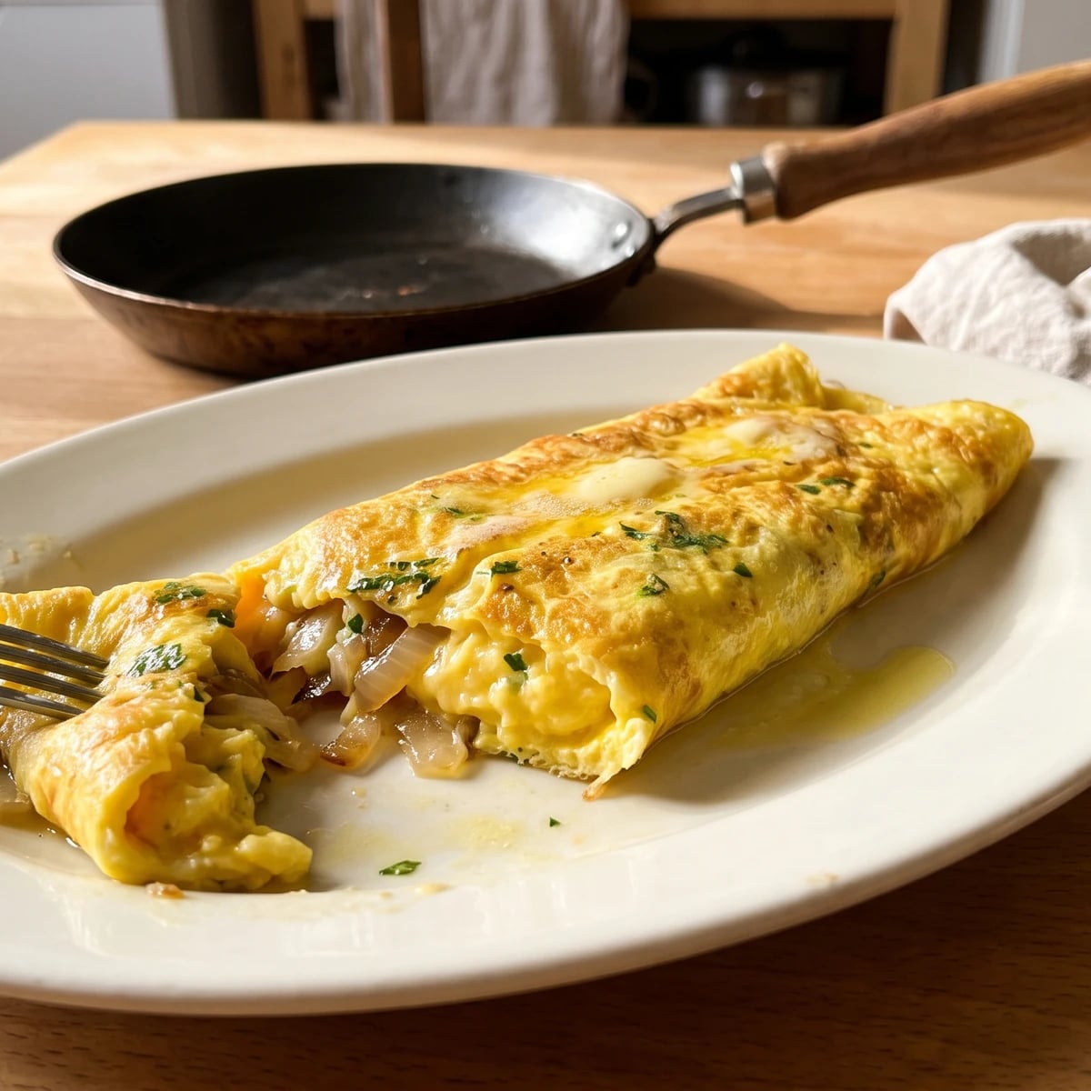 Omelet à la Lyonnaise