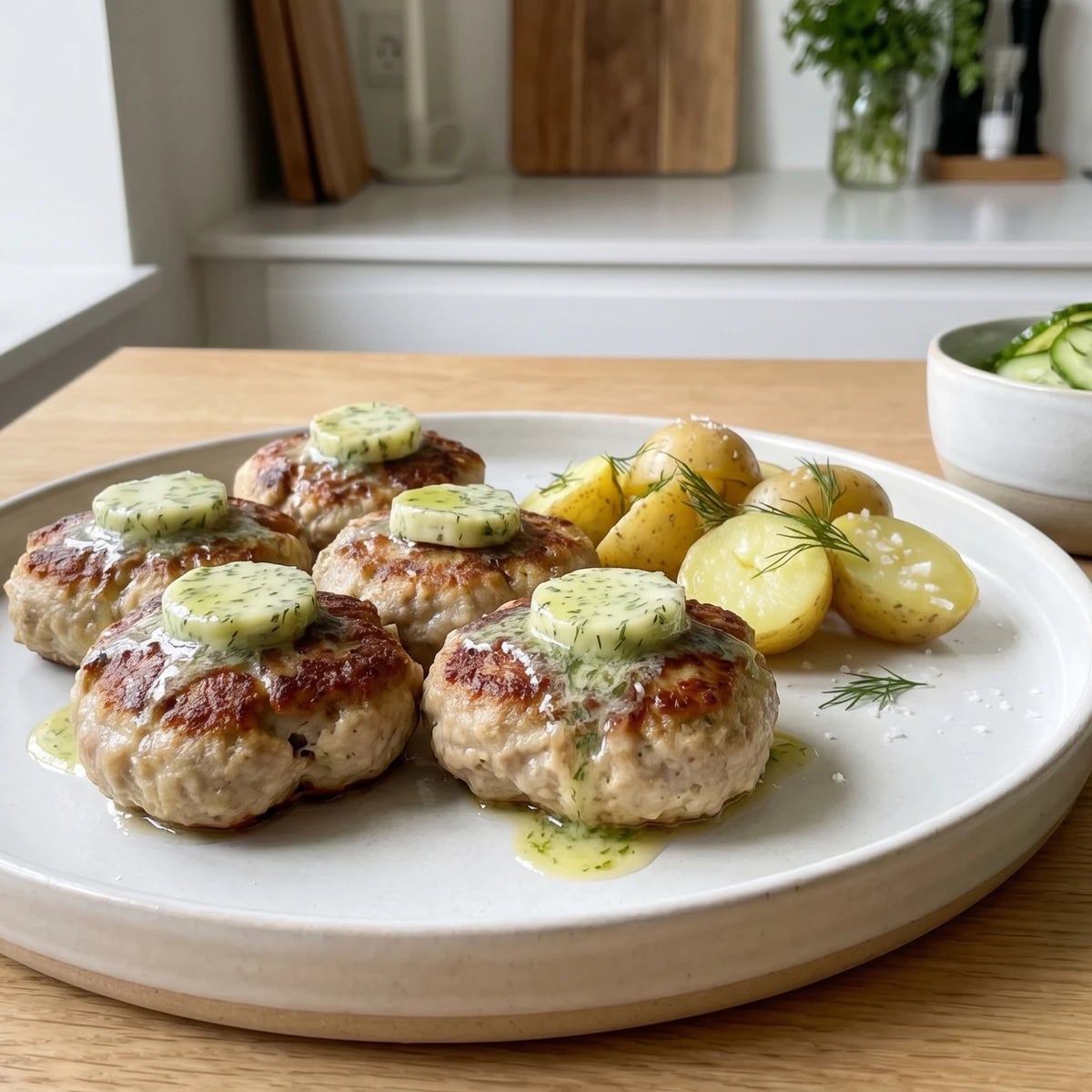 Kalvefrikadeller med Dildsmor