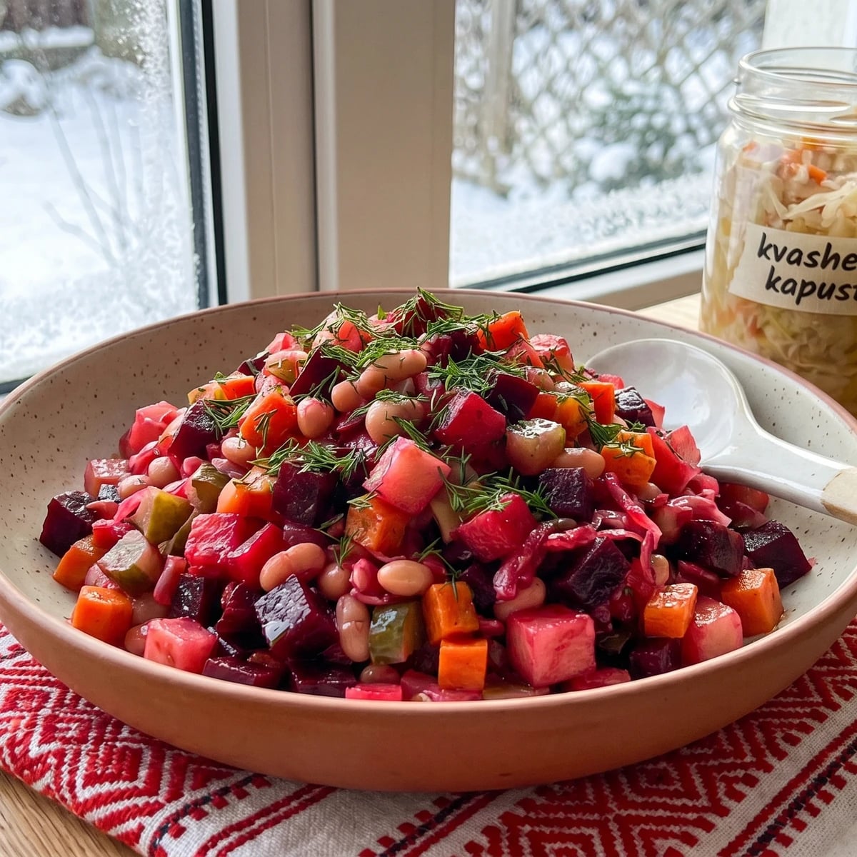 Vinegret (вінегрет, beet vinaigrette salad)