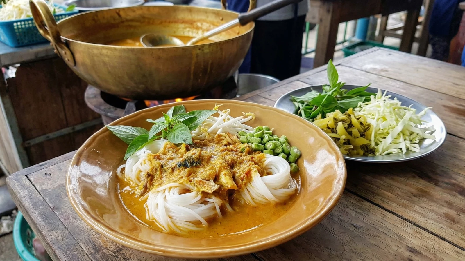 Southern Fish Curry Noodles (Khanom Jeen Nam Ya Tai)