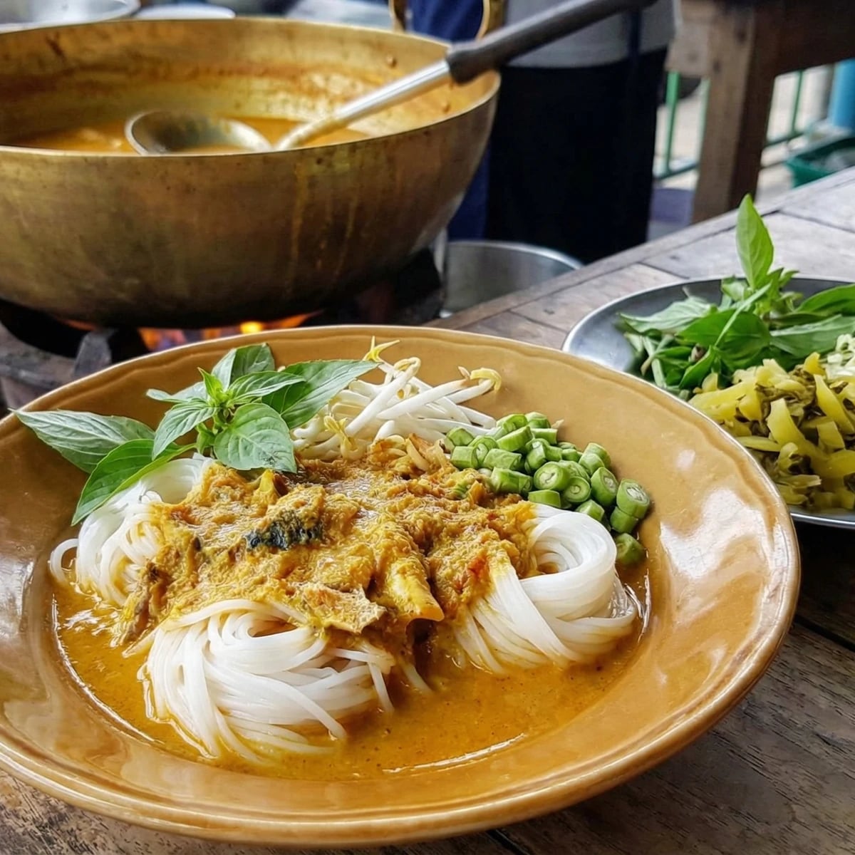 Southern Fish Curry Noodles (Khanom Jeen Nam Ya Tai)