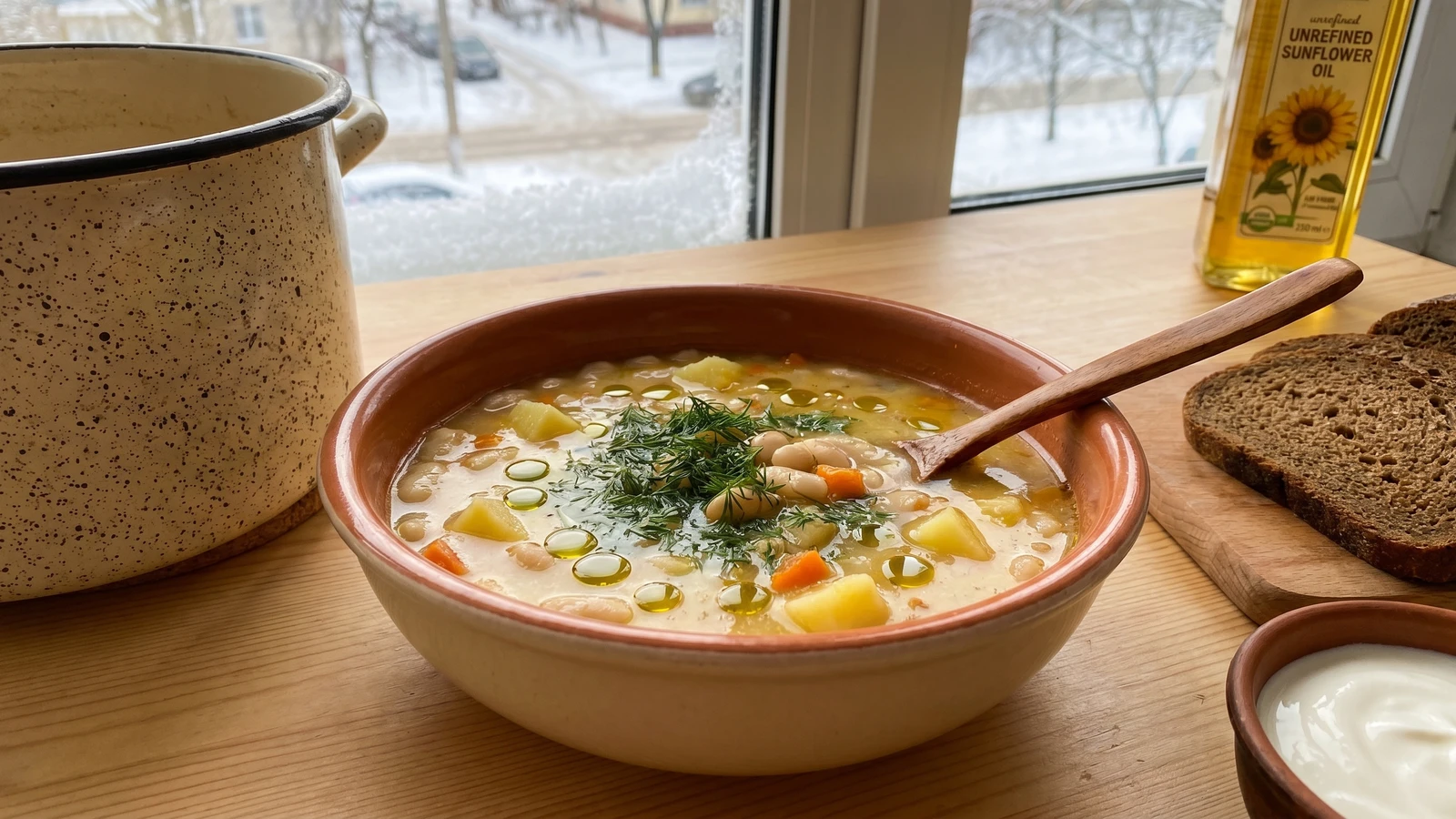 Kvasolyana Yushka (квасоляна юшка, bean soup)
