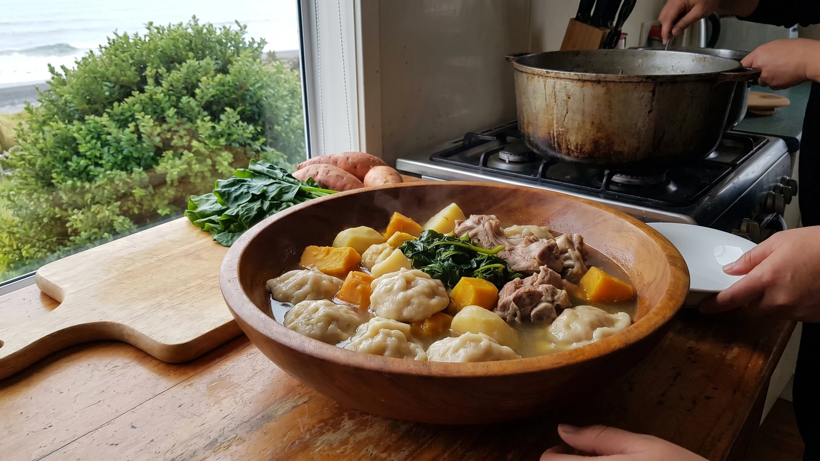 Motumotu (Māori Boil-Up Doughboys)