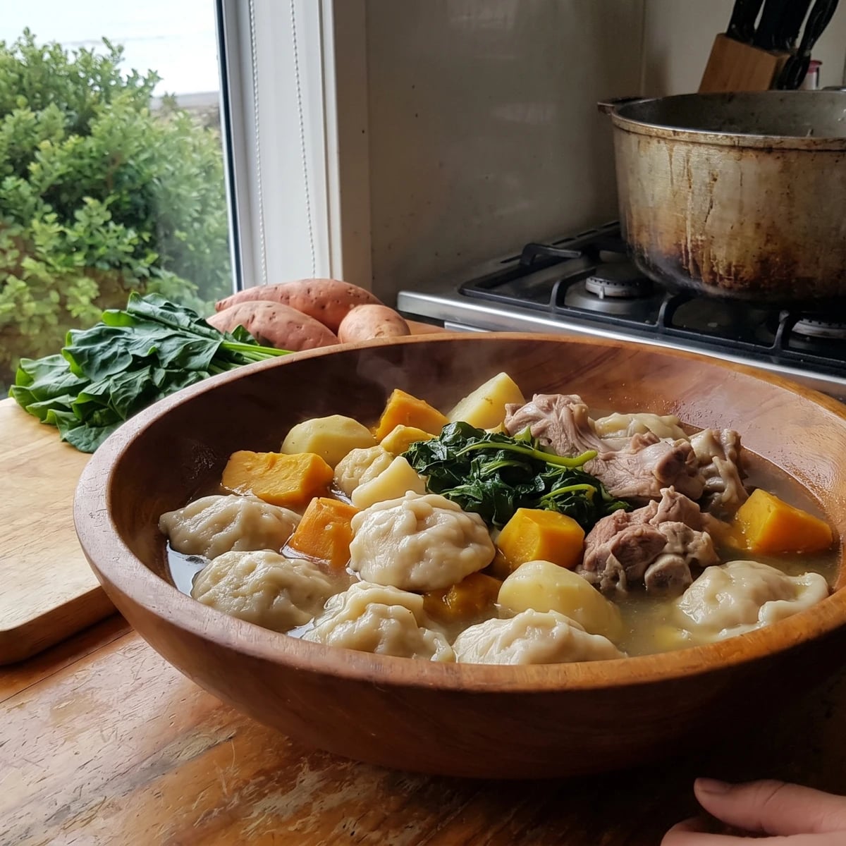 Motumotu (Māori Boil-Up Doughboys)