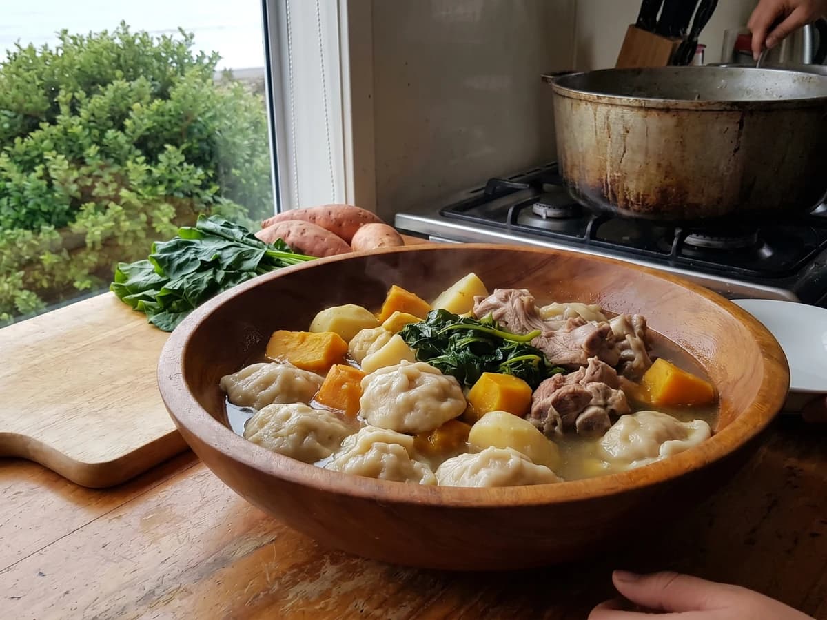 Motumotu (Māori Boil-Up Doughboys) - Chef Makoa