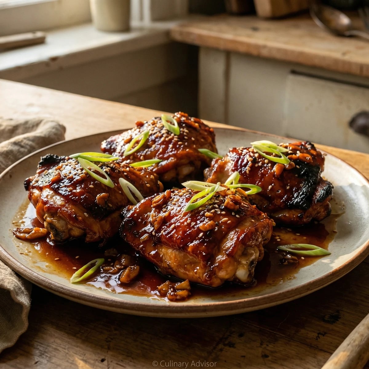 Honey Garlic Chicken Thighs