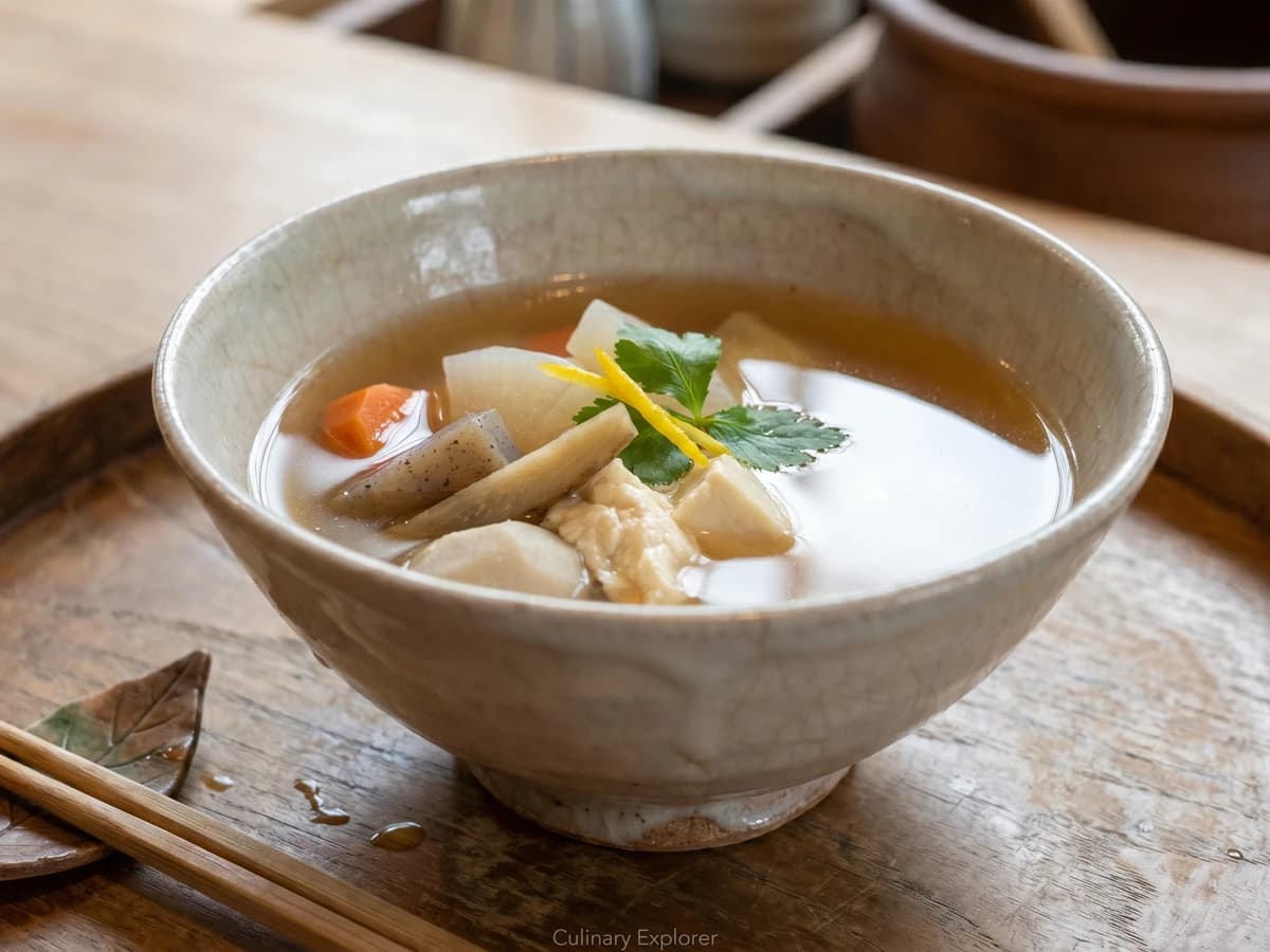 Zen Temple Vegetable Soup (けんちん汁, Kenchin-jiru) - Chef Takumi