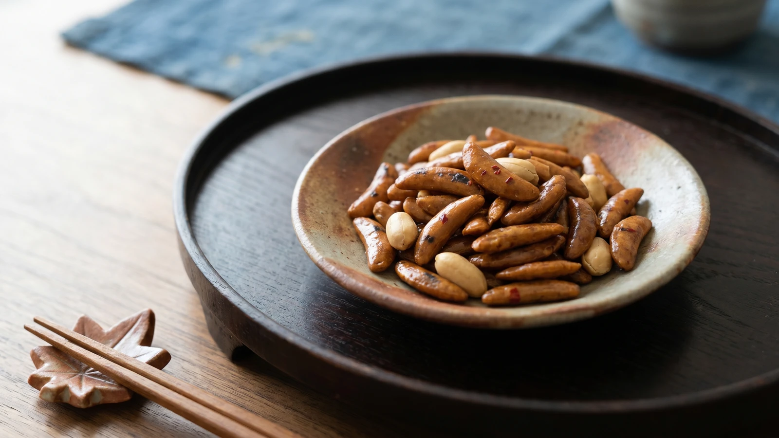 Soy-Chili Rice Crackers (柿の種, Kaki no Tane)