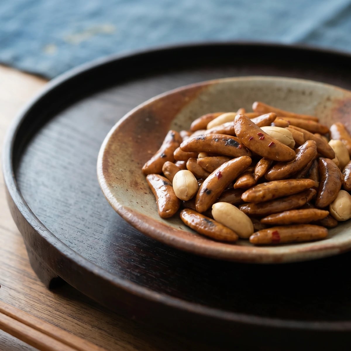 Soy-Chili Rice Crackers (柿の種, Kaki no Tane)