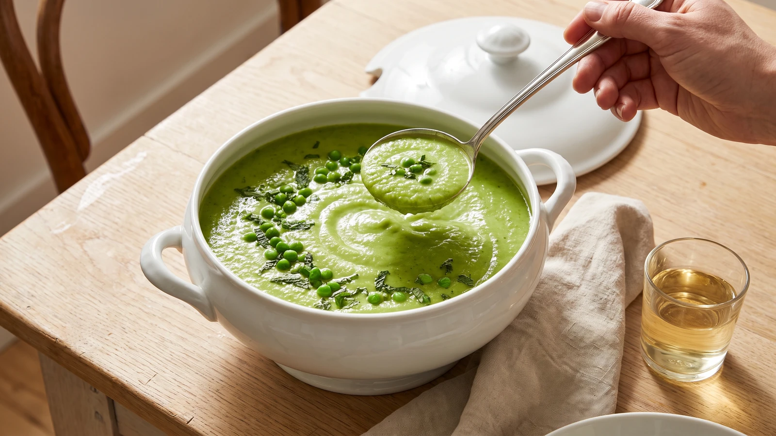 Purée de Pois Frais à la Menthe
