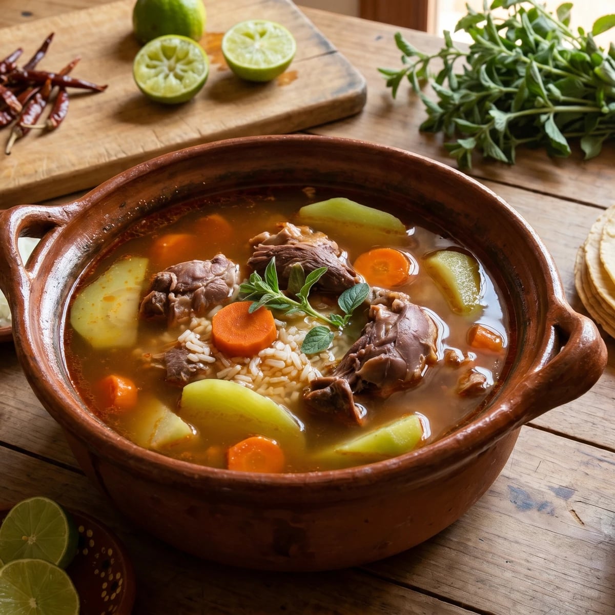 Caldo de Pescuezo de Guajolote Hidalguense