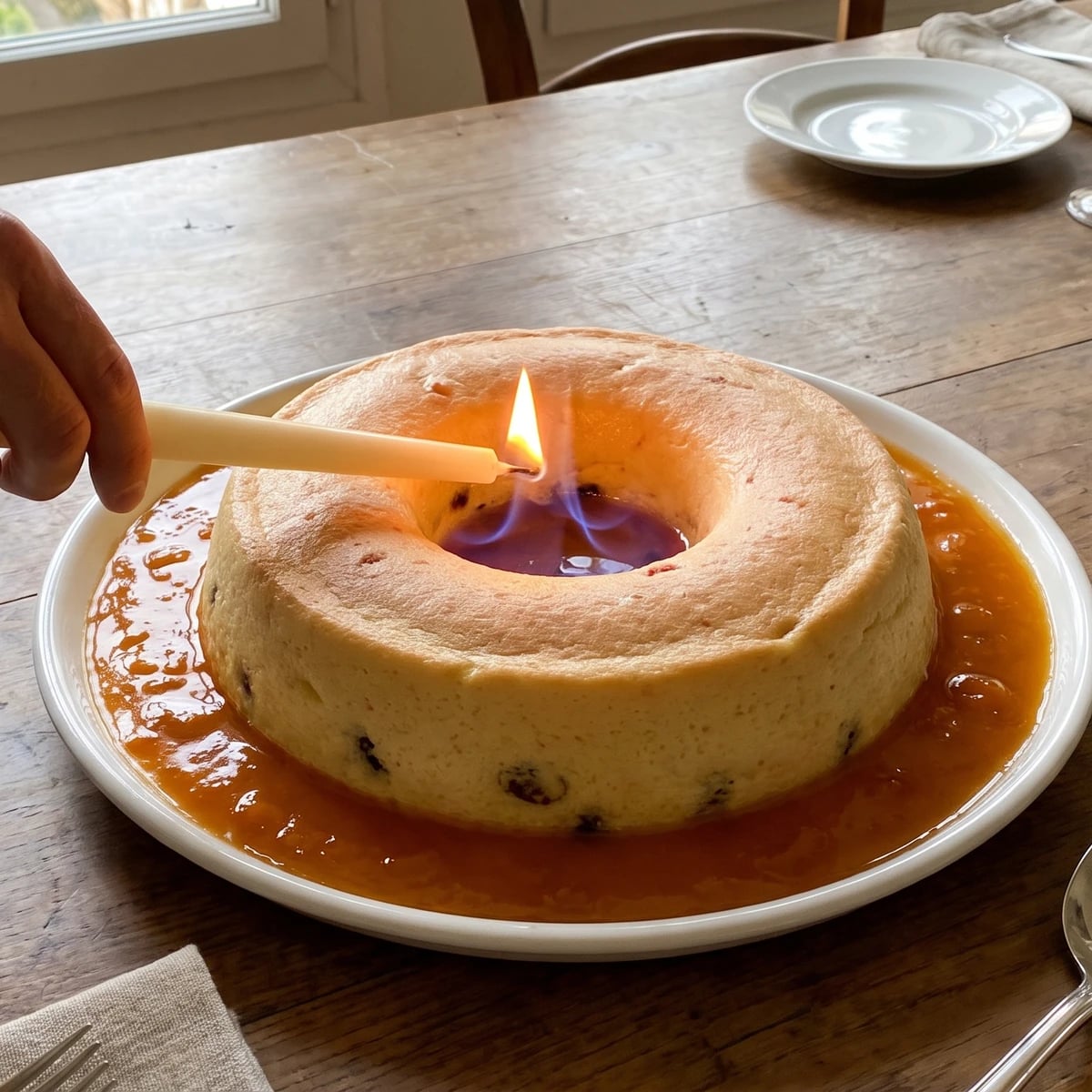 Souffléd Pudding à la Vésuvienne