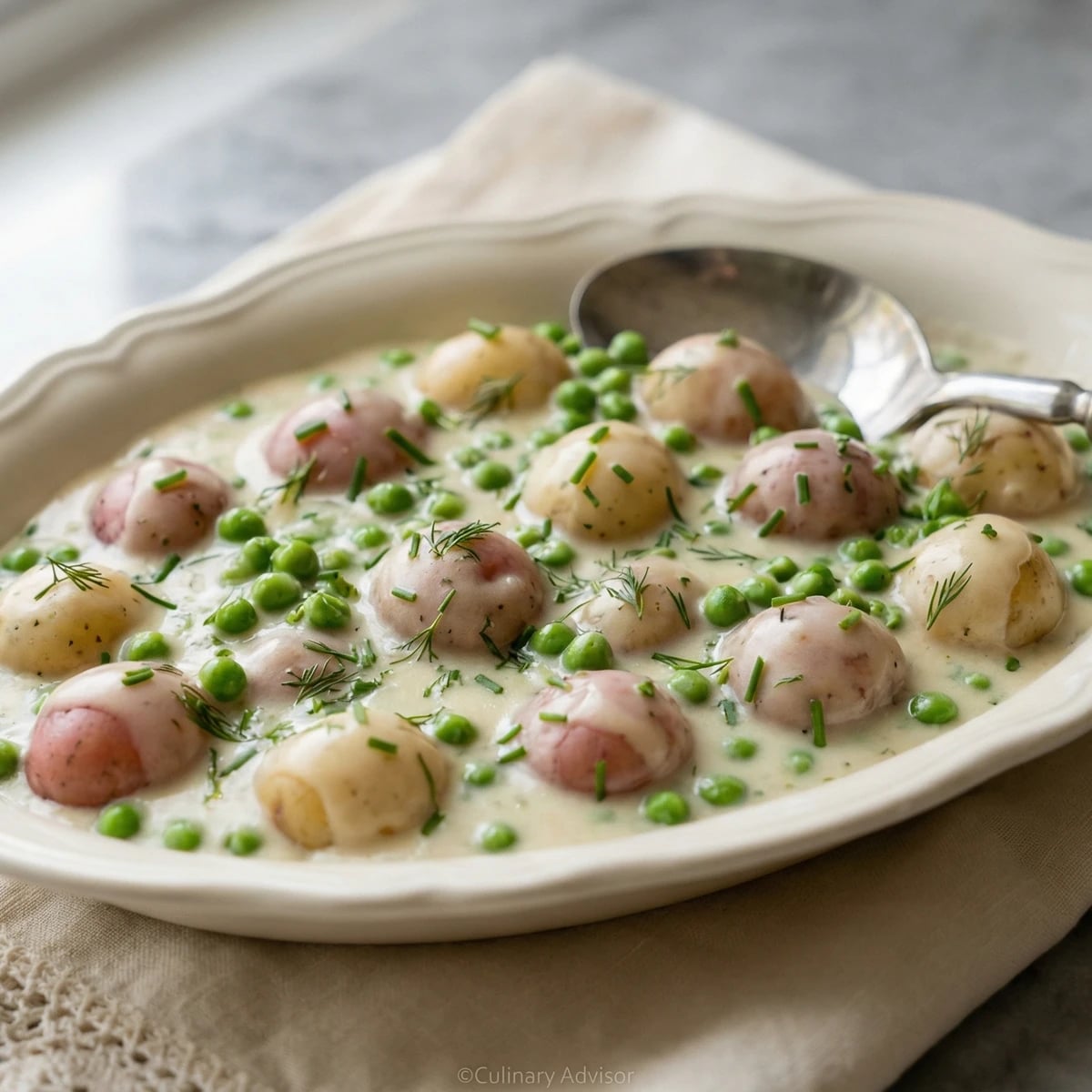 Creamed Peas and Potatoes
