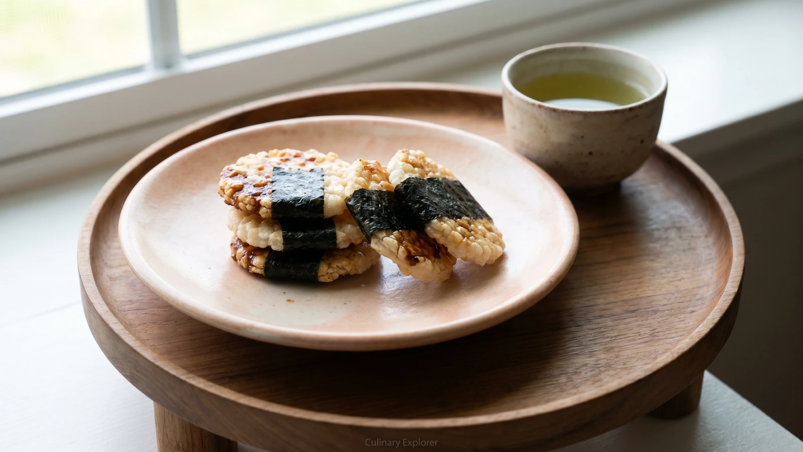 Nori-Wrapped Rice Crackers (海苔巻きせんべい, Nori-maki Senbei)