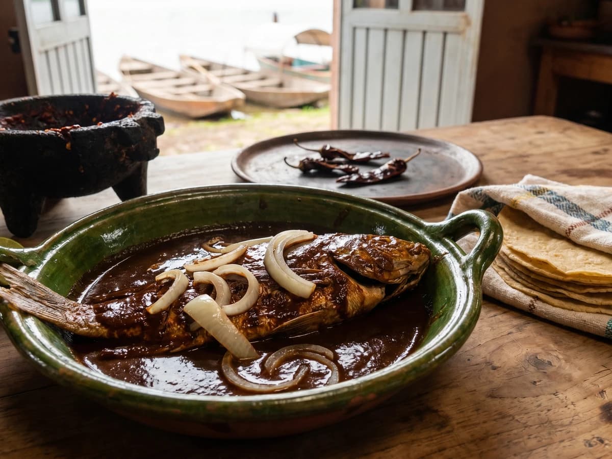 Blanco de Patzcuaro con Chile Mulato